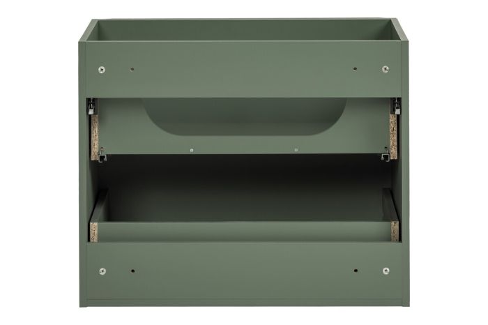 Dulap baie pentru lavoar Sombra Green, lățime 70 cm, PAL Melaminat Verde Stuf, Suspendat, 2 Sertare - COMAD, cod SOMBRA GREEN 82-70-46-2S [4]