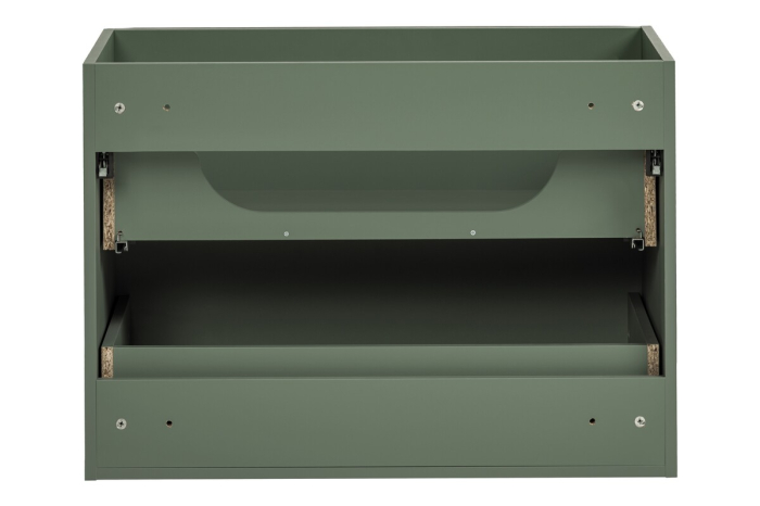 Dulap baie pentru lavoar Sombra Green, lățime 80 cm, PAL Melaminat Verde Stuf, Suspendat, 2 Sertare - COMAD, cod SOMBRA GREEN 82-80-46-2S [4]