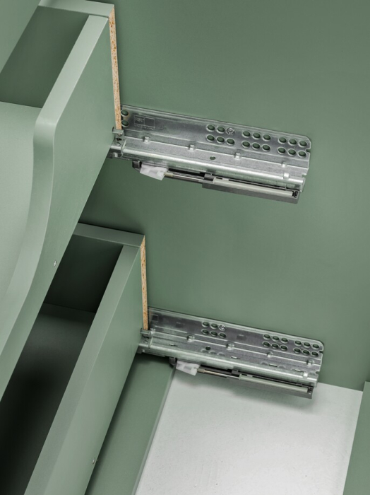 Dulap baie pentru lavoar Sombra Green, lățime 80 cm, PAL Melaminat Verde Stuf, Suspendat, 2 Sertare - COMAD, cod SOMBRA GREEN 82-80-46-2S [11]