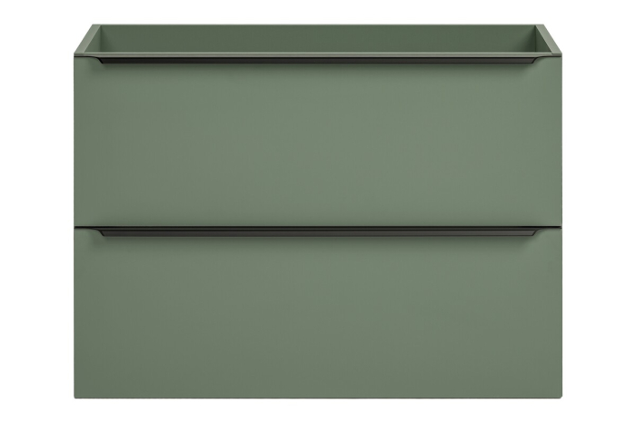 Dulap baie pentru lavoar Sombra Green, lățime 80 cm, PAL Melaminat Verde Stuf, Suspendat, 2 Sertare - COMAD, cod SOMBRA GREEN 82-80-46-2S [2]