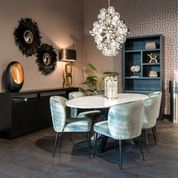 Dulap biblioteca premium negru Kelda 100x220 cm, furnir stejar, 6502 BLACK - Richmond Interiors [8]