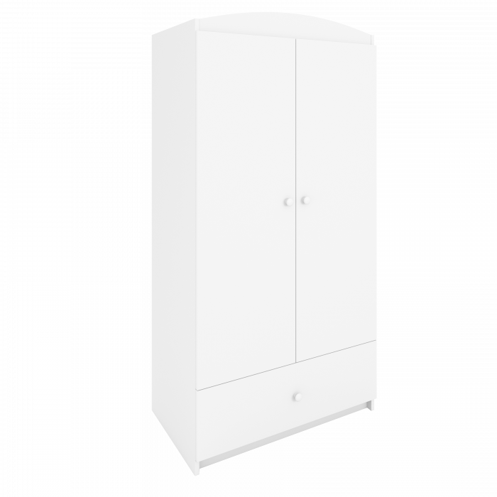 Dulap copii Babydream 187/90/57 cm, diverse culori, 1 sertar, polite si bara de haine [2]