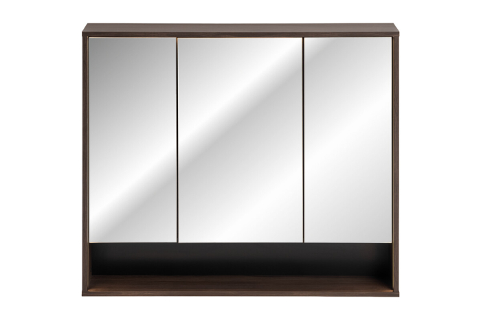 Dulap cu Oglindă Dorothy Ristretto 100 cm, 3 Uși, Stejar Ristretto - COMAD [2]
