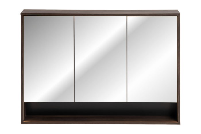 Dulap cu Oglindă Dorothy Ristretto 120 cm, 3 Uși, Stejar Ristretto - COMAD [2]