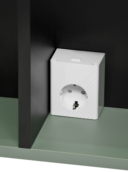 Dulap cu oglindă pentru baie Sombra Green, lățime 60 cm, PAL Melaminat și Oglindă, Iluminare LED, 2 Uși, Închidere Silențioasă - COMAD, cod GREEN UN 84-60-2D [9]