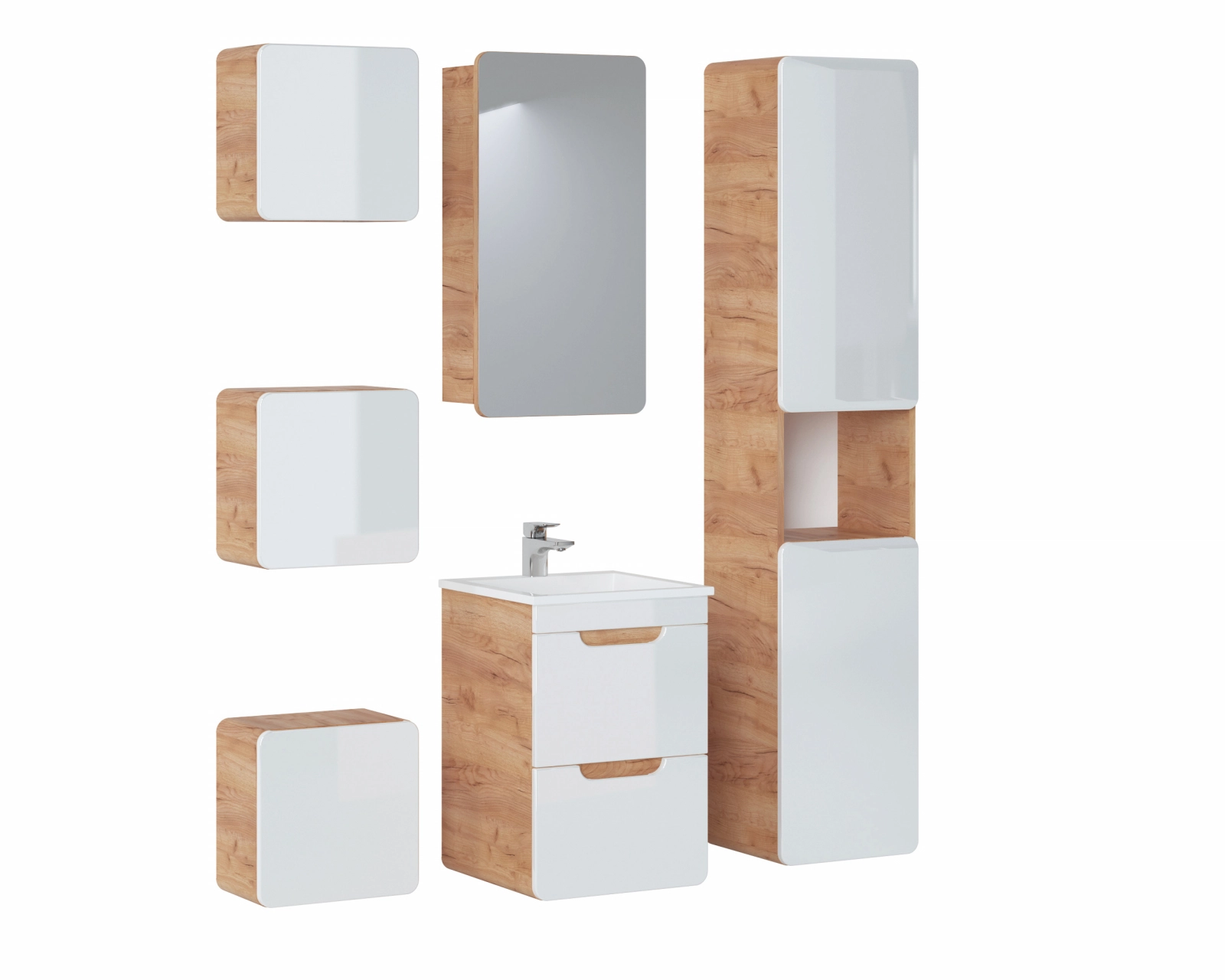 Dulap de baie suspendat cu oglinda 40x75 cm Aruba COMAD [2]