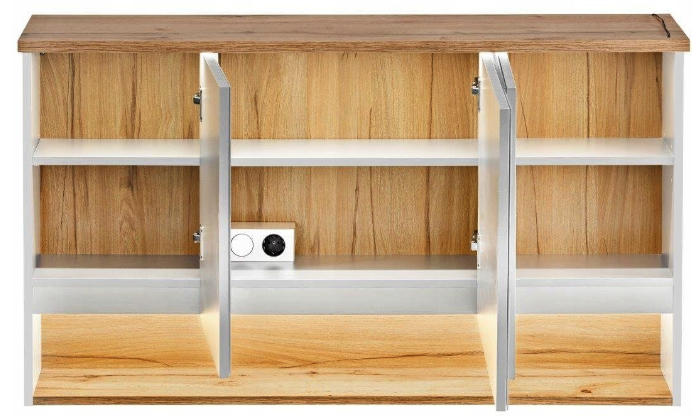 Dulap baie suspendat cu oglinda 120x70 cm Bahama White COMAD [2]
