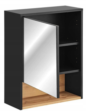Dulap suspendat cu oglinda baie, 60x75 cm, Borneo Cosmos COMAD [2]