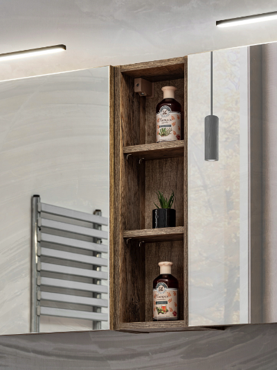Dulap baie suspendat 20x65 cm Santa Fe Oak COMAD [2]