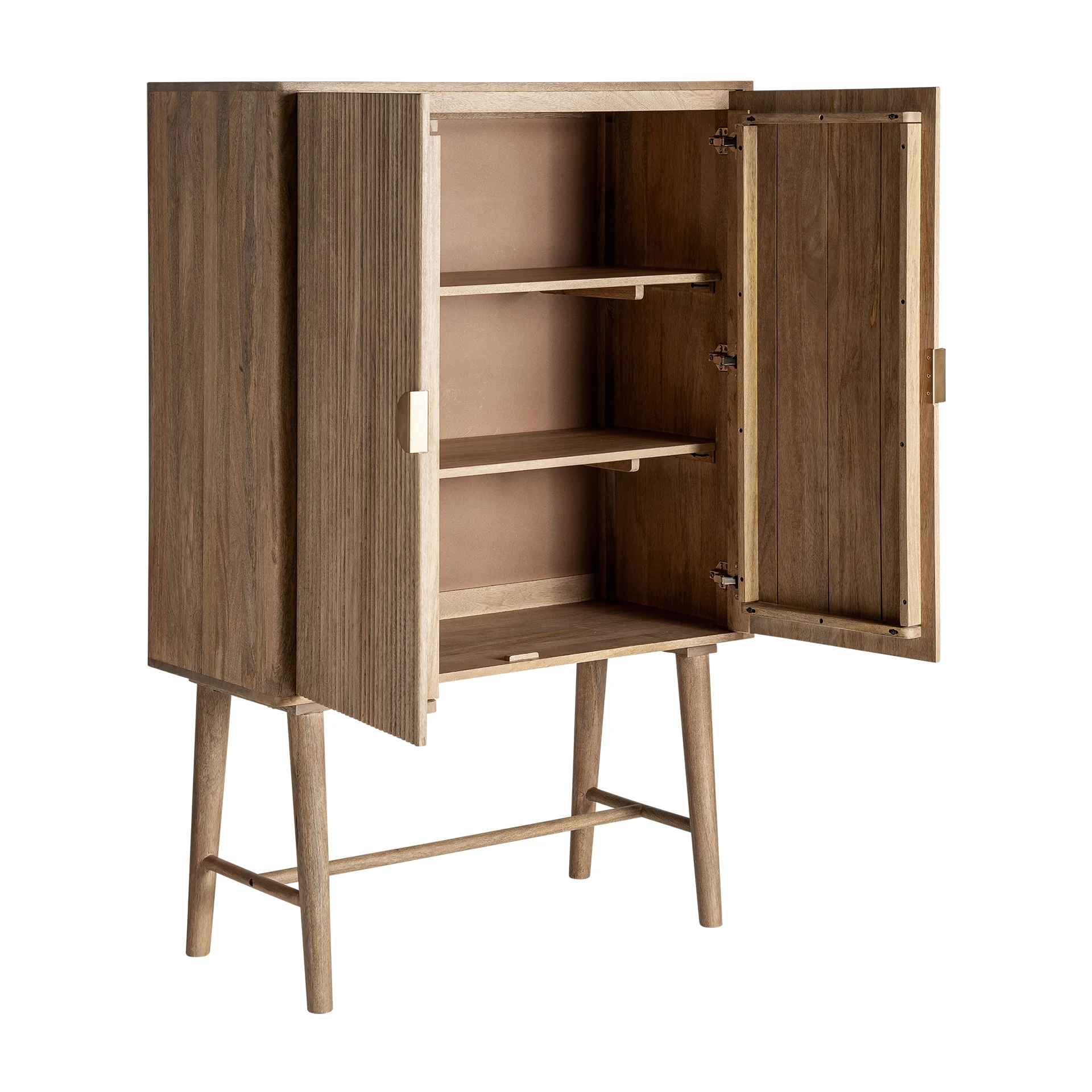 Dulap din Lemn Mdf si Lemn de Mango, Maro, 100x45x152 cm - VicalHome 34848 [14]