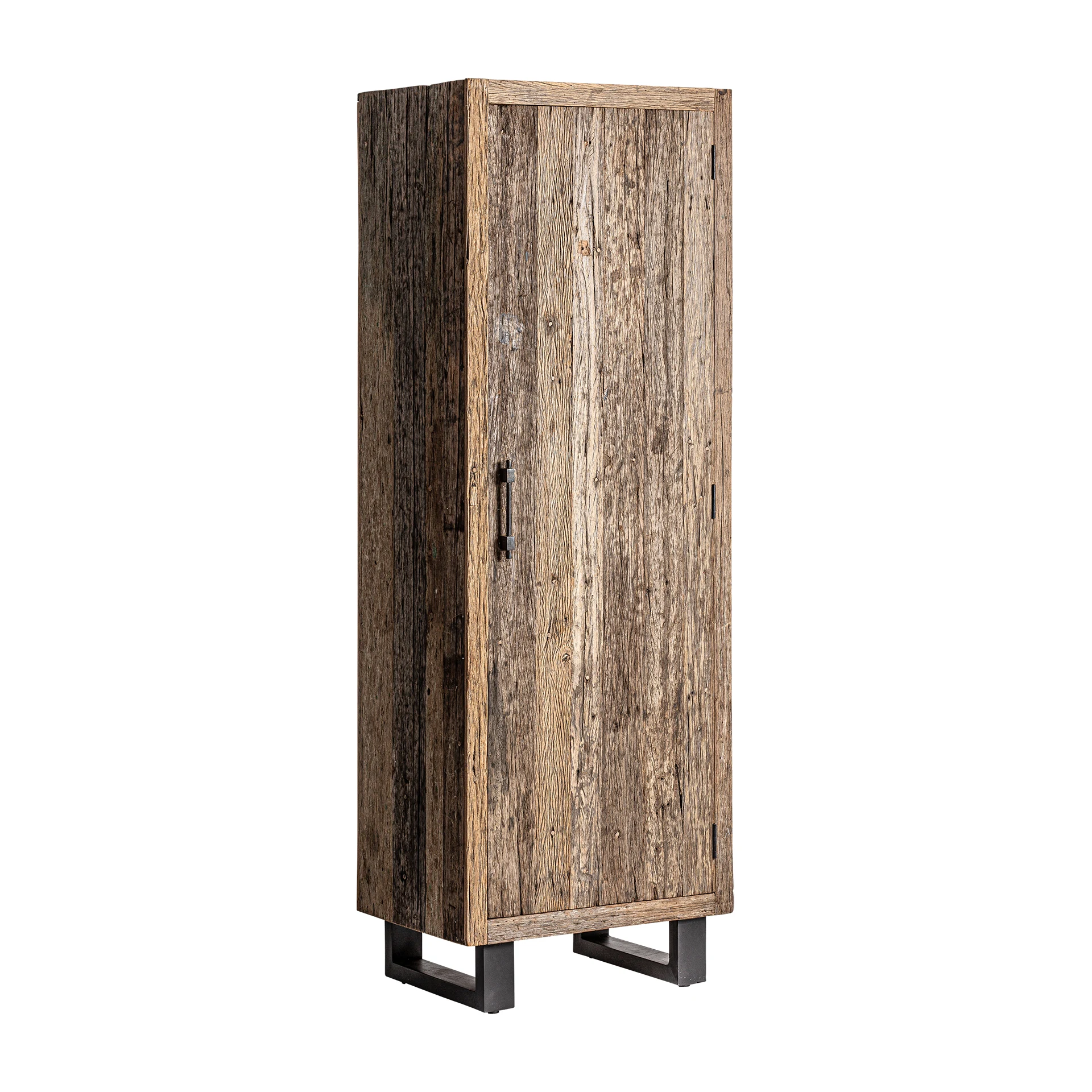 Dulap din Lemn Recuperat si Fier, Maro, 71x55x202 cm, Stil Colonial - VicalHome 33399 [6]