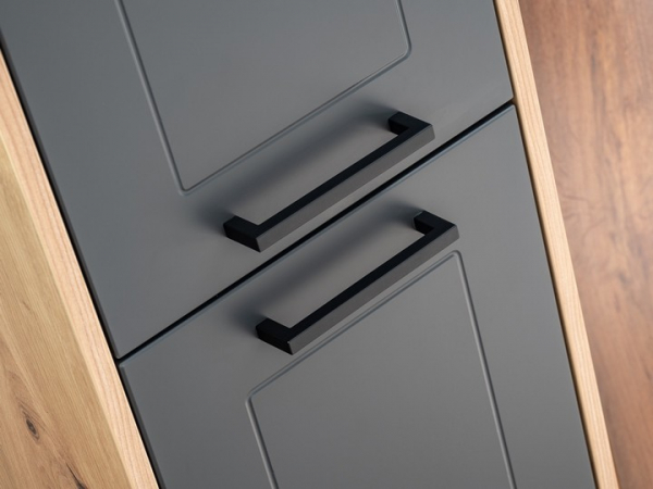 Dulap inalt baie 170x35 cm, MDF Madera Grey, gri grafit mat/stejar, picioare metal COMAD [7]