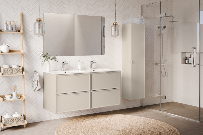 Masca lavoar baie 60 cm, finisaj BELLA CASHMERE, 2 sertare, 82-60-46-2S, COMAD [6]