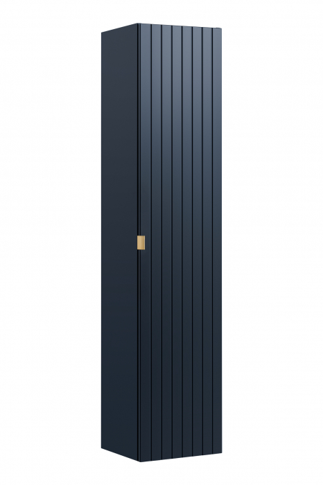 Dulap inalt baie, cu 1 usa si 2 sertare, finisaj Santa Fe Deep Blue Indigo albastru COMAD [1]