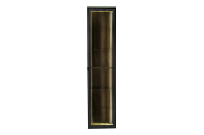 Dulap înalt pentru baie Sombra Green, înălțime 172 cm, Sticlă Riflată, Iluminare LED, 1 Ușă, Suspendat, Închidere Silențioasă - COMAD, cod SOMBRA GREEN 80-40-1DG [2]