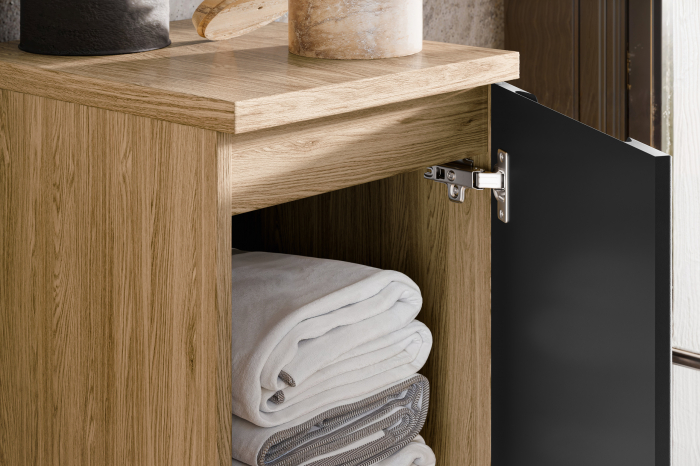Dulap lateral baie 30 cm, LUXOR BLACK, 1 usa, 81-30-1D COMAD [4]