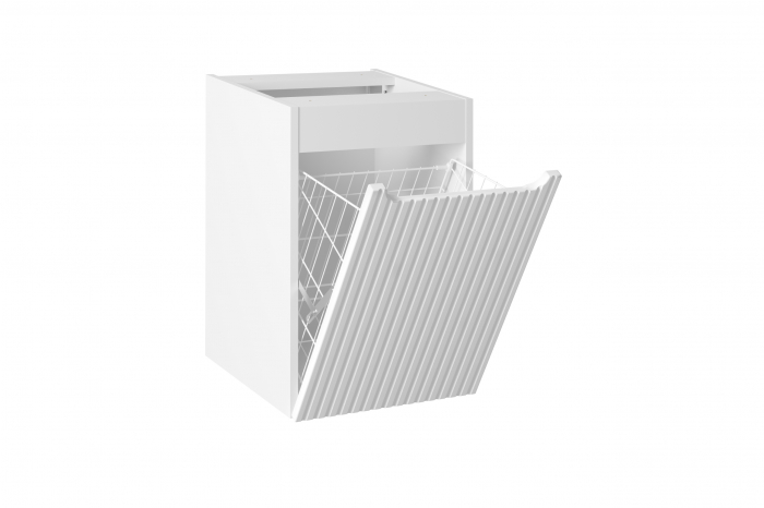 Dulap lateral baie 40 cm, finisaj NOVA WHITE, cu cos de rufe, cod 81-40-1DK, COMAD [3]