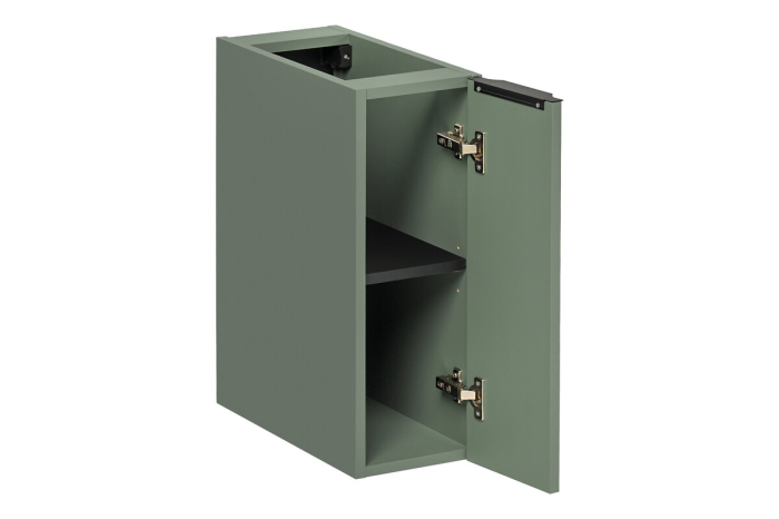 Dulap lateral pentru baie Sombra Green, lățime 20 cm, PAL Melaminat Verde Stuf, 1 Ușă, Suspendat, Închidere Silențioasă - COMAD, cod SOMBRA GREEN 81-20-1D [3]