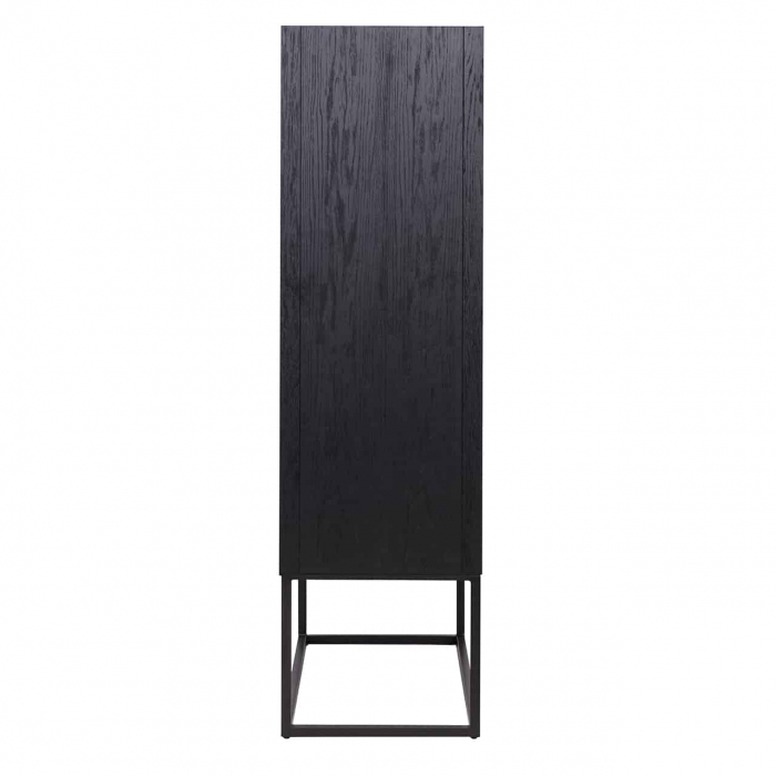Dulap living premium stejar negru Dargo 110x175 cm, picioare negre metal, 7540 - Richmond Interiors [2]