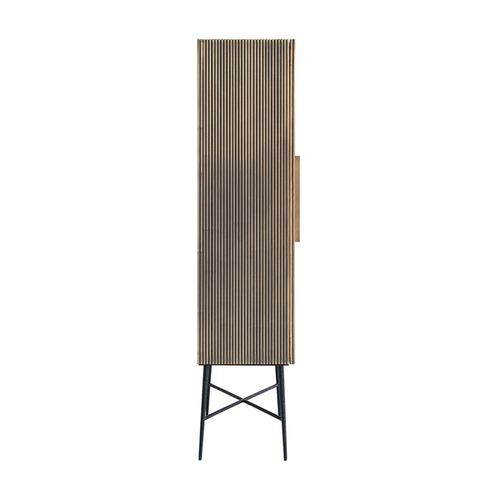 Dulap lux auriu cu 2 usi Tosea 75x180 cm MDF si lemn de mesteacan, baza metal, 7570 - Richmond Interiors [3]