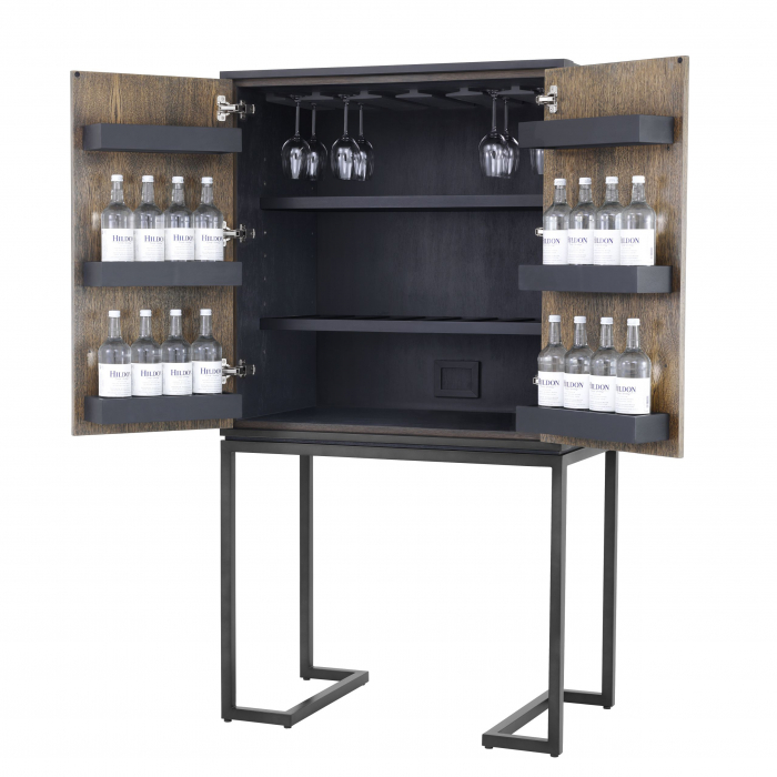 Dulap pentru vinuri Gregorio stil industrial, model 3D furnir natural lemn stejar | Eichholtz - 112676 [2]