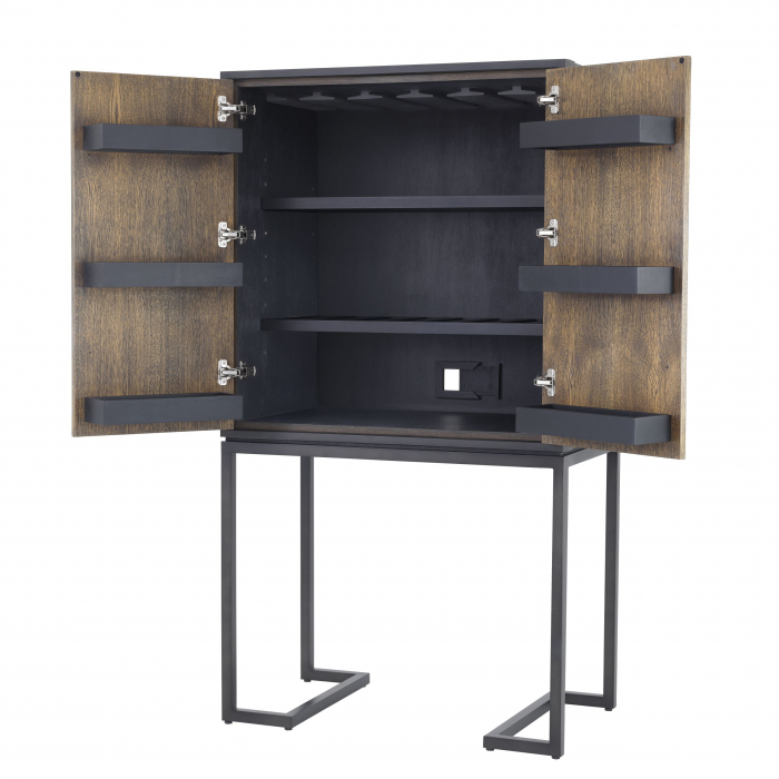 Dulap pentru vinuri Gregorio stil industrial, model 3D furnir natural lemn stejar | Eichholtz - 112676 [5]