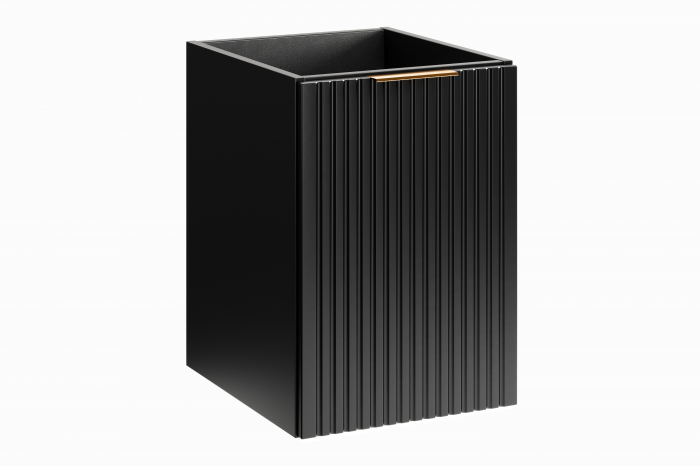 Dulap baie sub blat 40 cm, negru mat, cu cos pentru rufe, Adel Black COMAD [1]