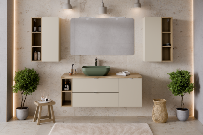 Dulap sub blat 40cm cu coș pentru rufe, dimensiune 46x40x50 cm, culoare Cashmir mat, material PAL melaminat - COMAD [4]