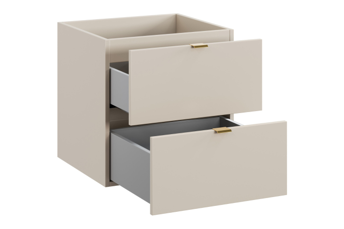 Dulap sub lavoar 50cm cu 2 sertare, dimensiune 46 cm x 50 cm x 50 cm, culoare Cashmir mat, material PAL melaminat, brand COMAD. [3]