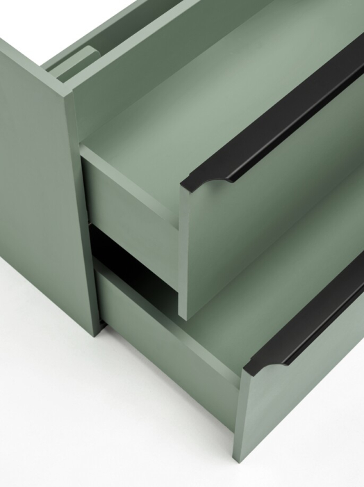 Dulap Sub Lavoar 60 Cm cu 2 Sertare Sombra Green - COMAD [15]