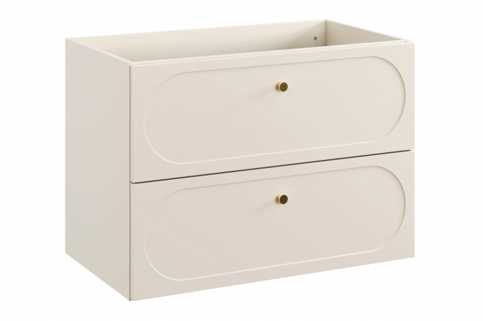 Dulap sub lavoar baie 80cm, cu 2 sertare, Donna Sand, Bej nisipiu, COMAD [1]
