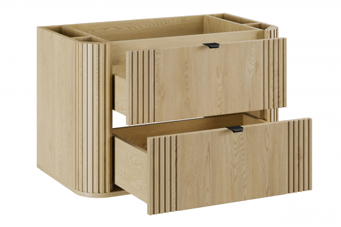 Dulap sub lavoar baie 80 cm, 2 sertare, Ovalia Cremona, Stejar Cremona COMAD [3]