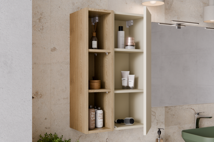 Dulap suspendat 20cm Stejar Cremona, dimensiuni 25cm x 20cm x 80cm, PAL melaminat - COMAD [3]