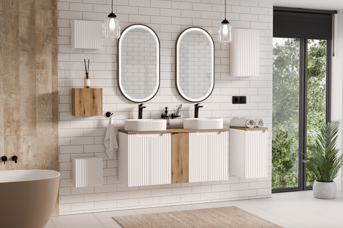 Masca lavoar baie 50 cm NOVA WHITE 2 usi 82-50-2D COMAD [5]