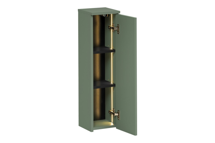 Dulap suspendat pentru baie Sombra Green, lățime 20 cm, PAL Melaminat Verde Stuf, Iluminare LED, 1 Ușă, Închidere Silențioasă - COMAD, cod SOMBRA GREEN 83-20-1D [3]