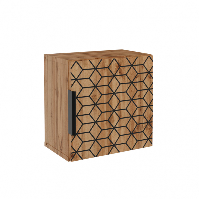 Dulap suspendat baie 30x30 cm, finisaj Diamond Wotan, Qubik, 1 usa, cod 83-01-D-1D, COMAD [3]