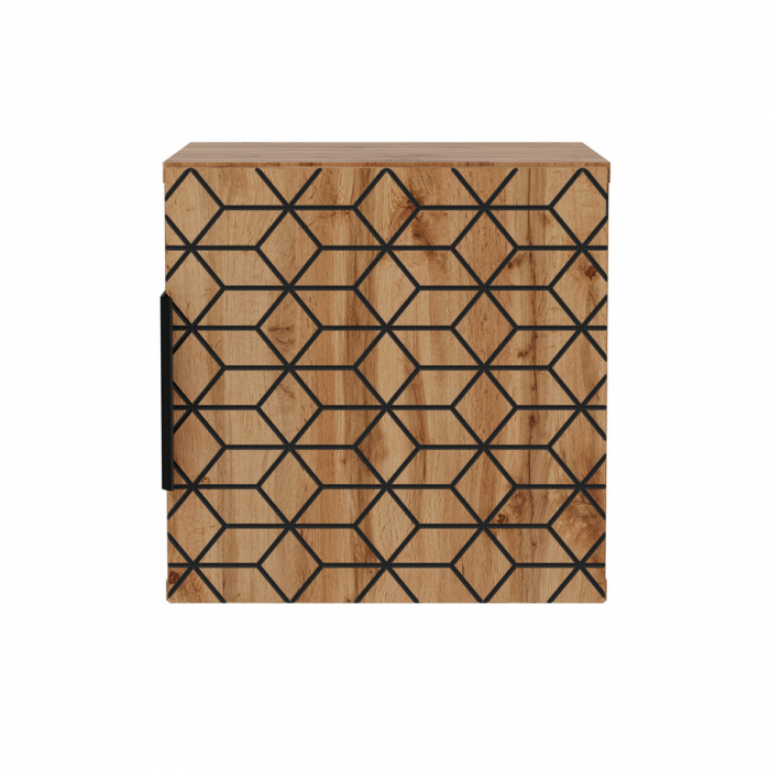 Dulap suspendat baie 30x30 cm, finisaj Diamond Wotan, Qubik, 1 usa, cod 83-01-D-1D, COMAD [1]