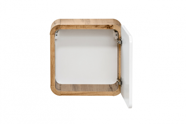 Dulapior baie 35x35 cm, MDF negru mat, stejar auriu, Aruba Cosmos, COMAD [3]