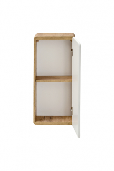 Dulapior baie 35x75 cm, negru mat, MDF, stejar auriu, Aruba Cosmos COMAD [3]
