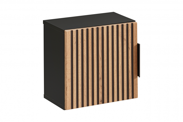 Dulapior baie suspendat, 35x35 cm, stejar cu insertii negre, Xilo, COMAD [5]