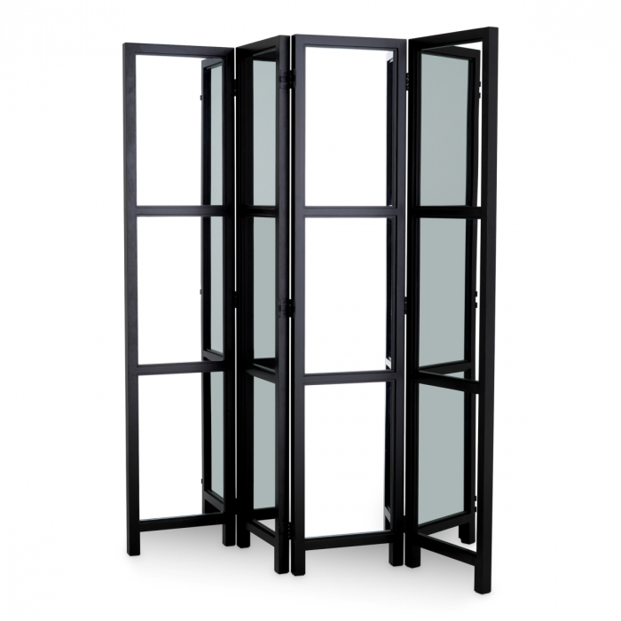   Ecran pliant Jacques finisaj negru clasic oglindă sticlă antică 119008 EICHHOLTZ [3]