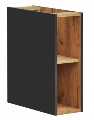 Extensie masca lavoar baie Capri Cosmos Negru mat cu stejar auriu / Stejar integral / Alb cu stejar, MDF, COMAD [2]