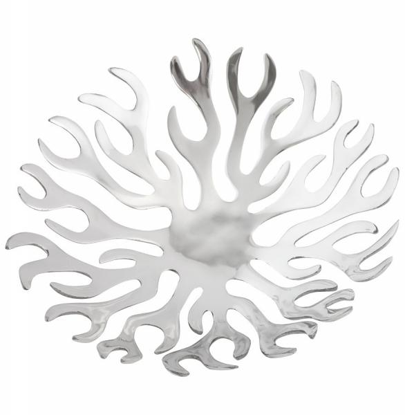 Farfurie de design decorativa FLAME Argintie / Accesoriu modern [2]