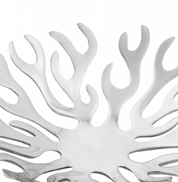 Farfurie de design decorativa FLAME Argintie / Accesoriu modern [4]