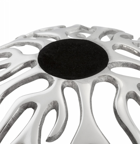 Farfurie de design decorativa FLAME Argintie / Accesoriu modern [5]