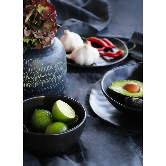 Farfurie Organic 26x2x26 cm, Gresie Ceramică Negru - Kare Design [4]