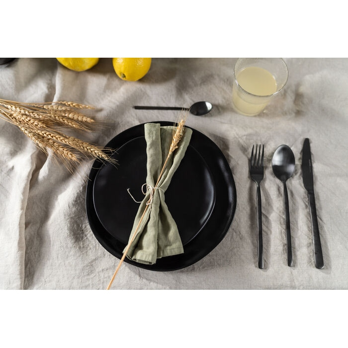 Farfurie Organic 26x2x26 cm, Gresie Ceramică Negru - Kare Design [6]