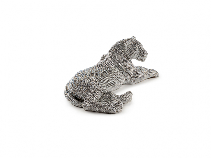 Figurina decorativa 3D leoaica Leona Small 64x22 cm, finisaj aspect diamante, 946438 - Schuller [3]