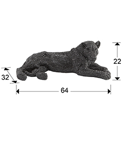 Figurina decorativa 3D leoaica Leona Small 64x22 cm, finisaj aspect diamante, 946438 - Schuller [12]