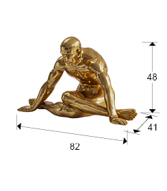Figurina decorativa aurie Yoga 82x48 cm, 766920 - Schuller [8]